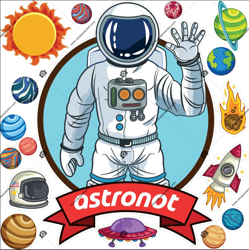 Astronot Okul Posteri